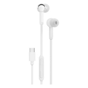 Porodo Soundtec Wired Type C In Ear Earphone with Mic - White