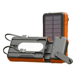 Porodo Solar Powerbank 20000mAh with Detachable Hand Generator Torch Light &