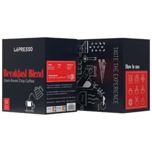 Presso Breakfast Blend Dark Roast Drip Coffee (Pour Over Packs)