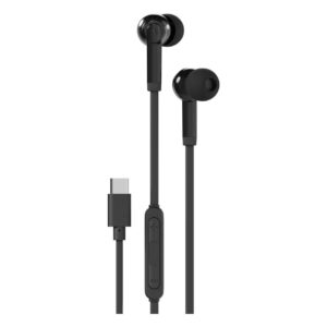 Porodo Soundtec Wired Type C In Ear Earphone with Mic - Black