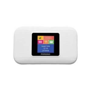 Porodo NEXFI Portable Wifi Router with Screen 4G LTE CAT4 WIFI 6 - White