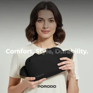 Porodo Lifestyle "TRAVO" Waist Bag - Black