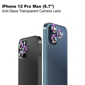 Green Lion Anti-Glare Transparent Camera Lens For iPhone 12 Pro Max - Rainbow