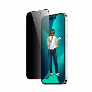 Green Lion Steve Privacy Screen Protector For iPhone 14 Pro - Black